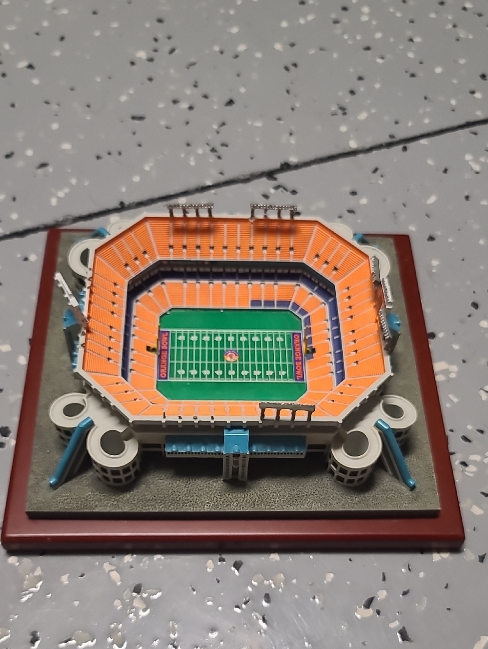 Dex Miniature Stadium Plaque Model with Red Trim and Gold Nameplate